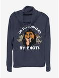 Disney The Lion King Surly Scar Cowlneck Long-Sleeve Womens Top , NAVY, hi-res
