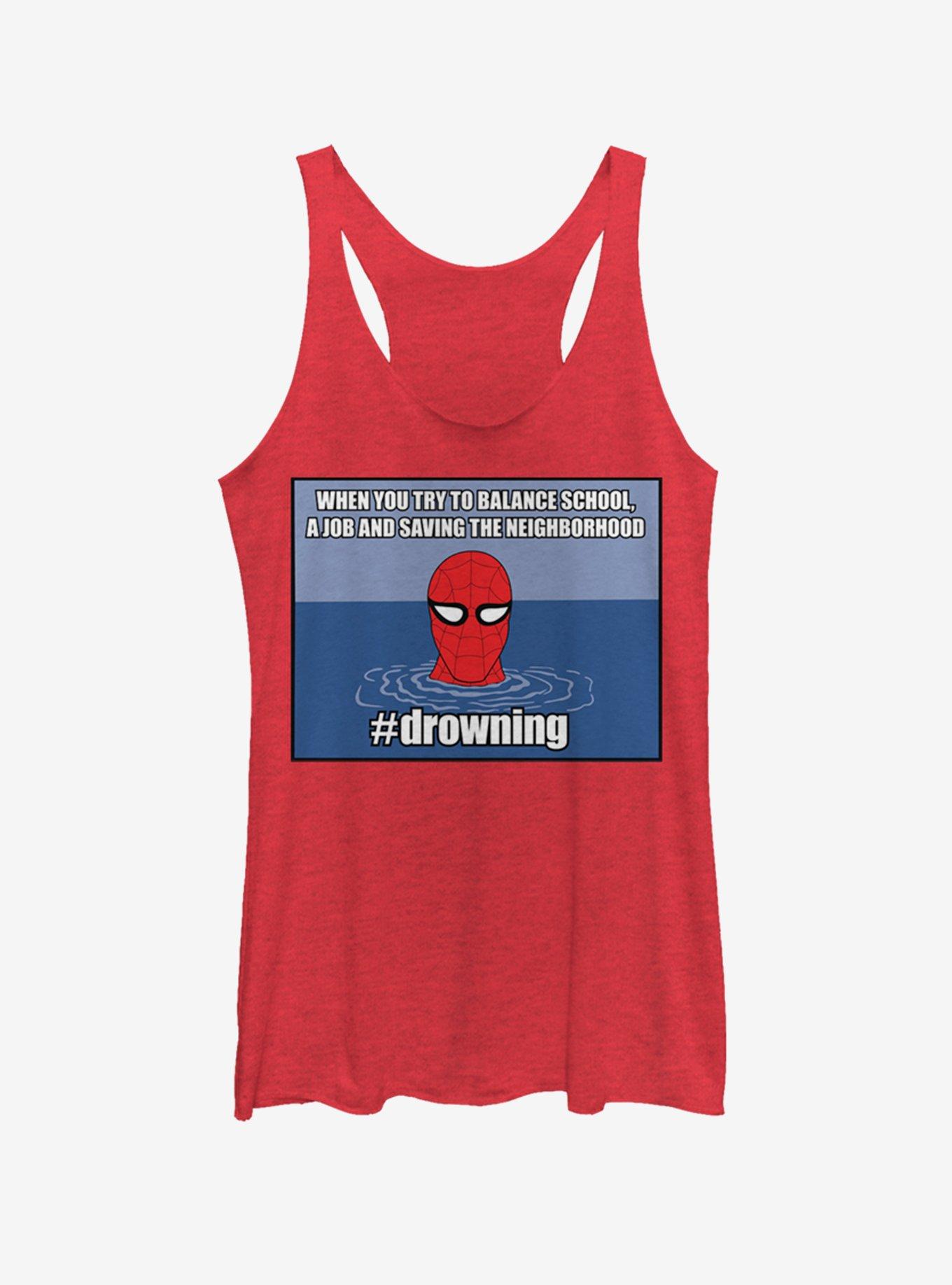 Marvel Spider-Man #Drowning Womens Tank Top, , hi-res