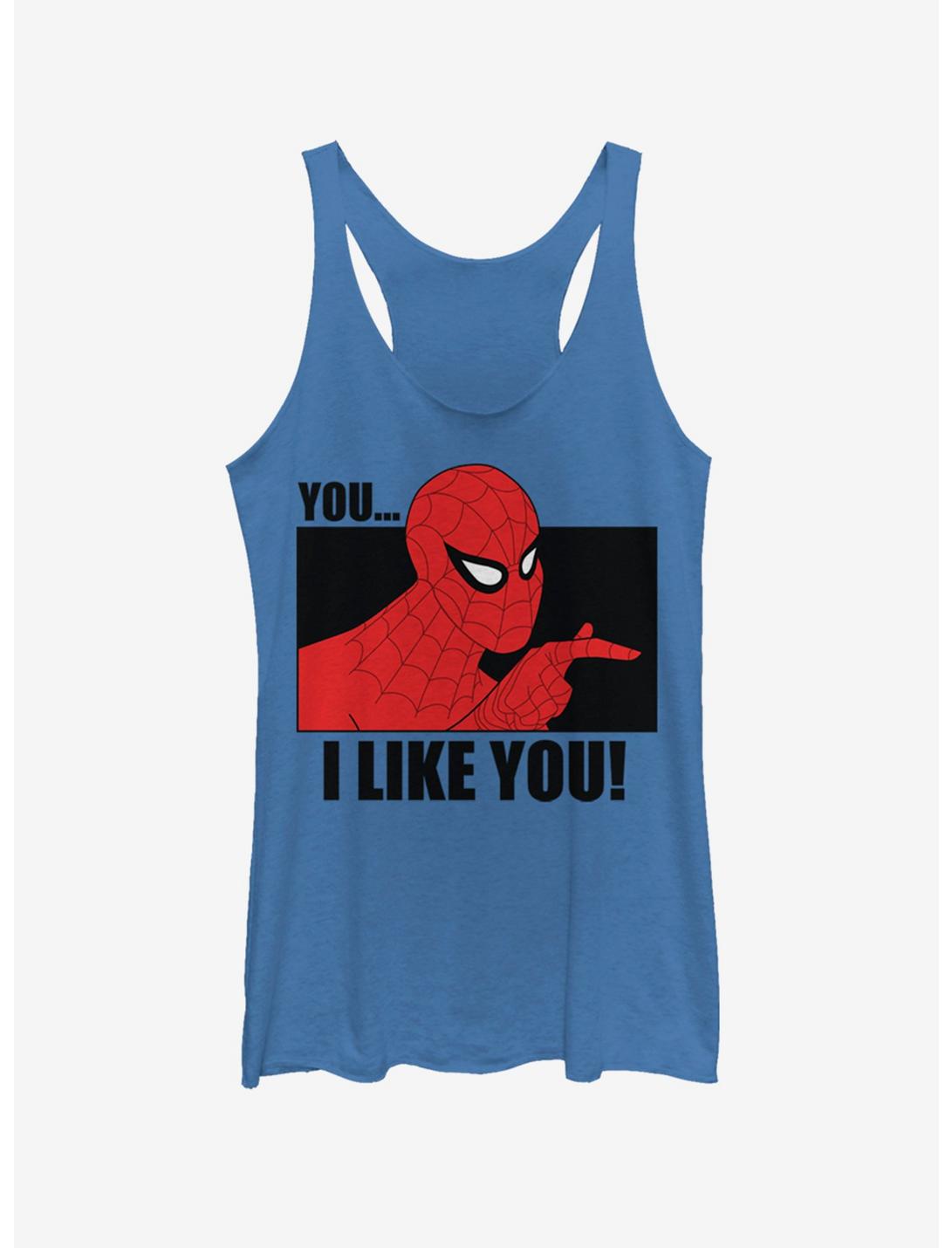 Marvel Spider-Man I Like You Womens Tank Top, ROY HTR, hi-res