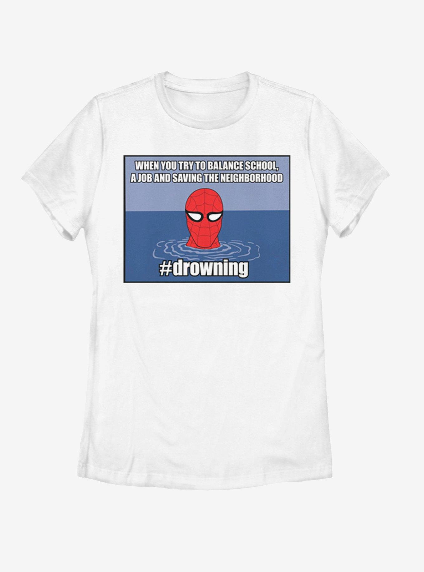 Marvel Spider-Man #Drowning Womens T-Shirt, , hi-res