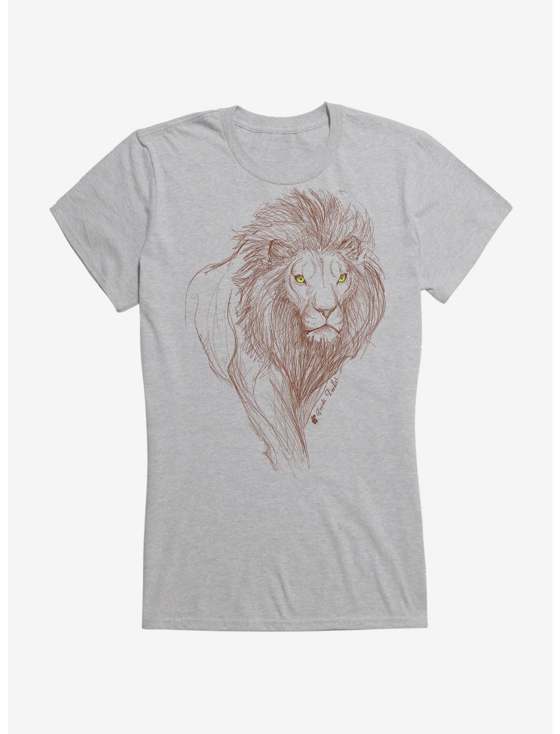 HT Creators: David's Doodles Lion Line Art Girls T-Shirt, , hi-res