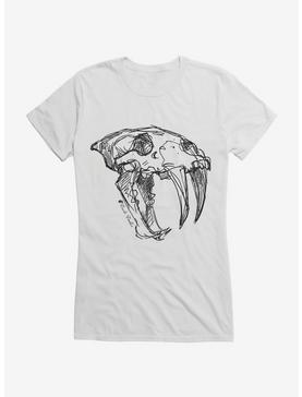 HT Creators: David's Doodles Sabertooth Skull Girls T-Shirt, , hi-res