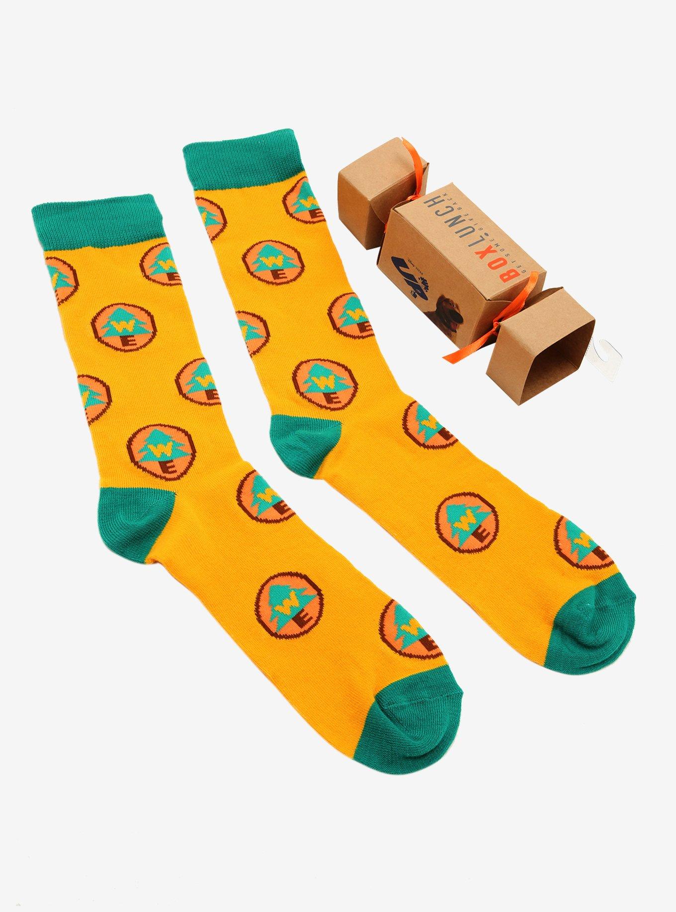 Disney Pixar Up Wilderness Explorer Icon Crew Socks Gift Box - BoxLunch Exclusive, , hi-res