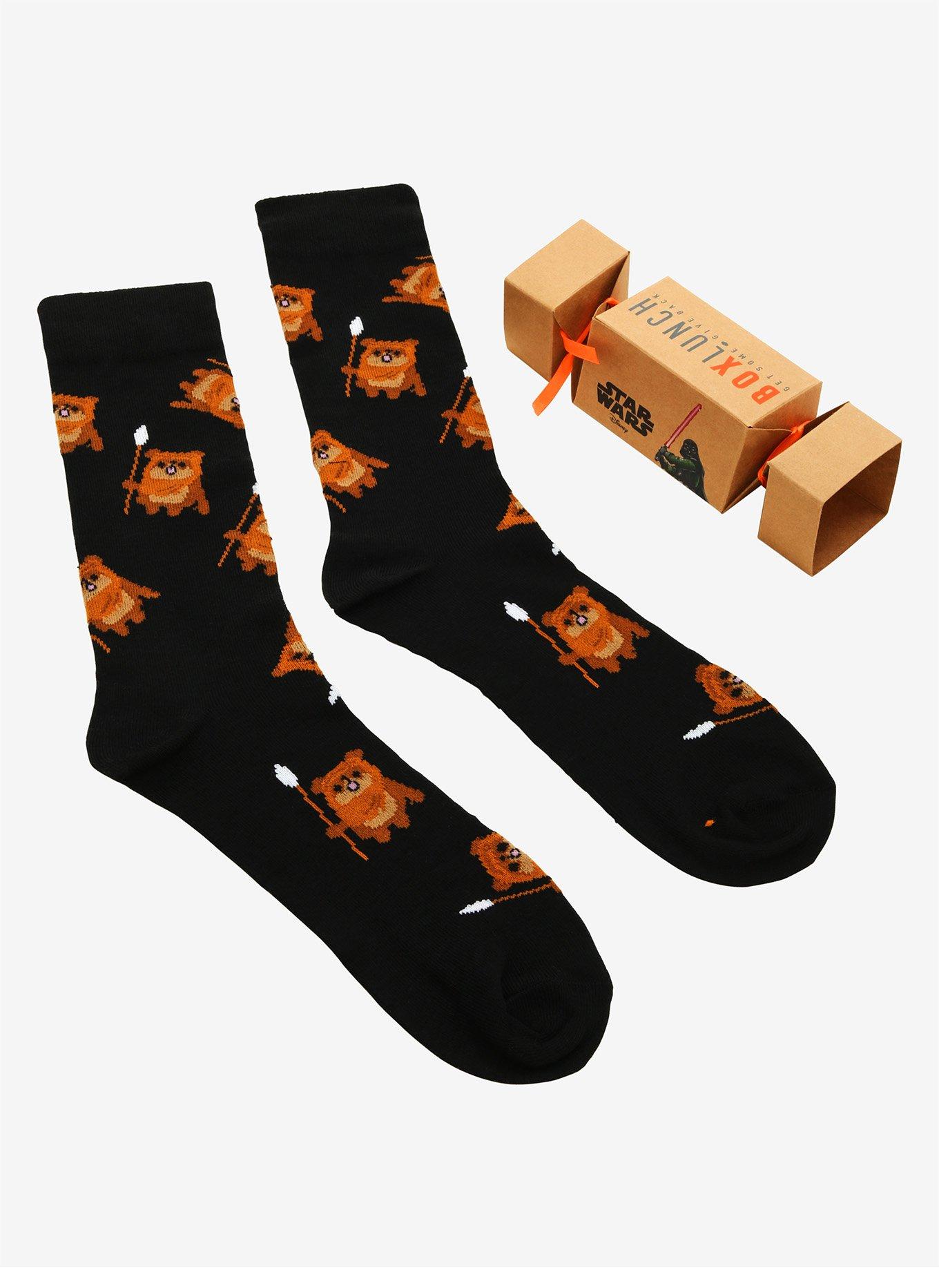 Star Wars Wicket Ewok Allover Print Crew Socks - BoxLunch Exclusive, , hi-res