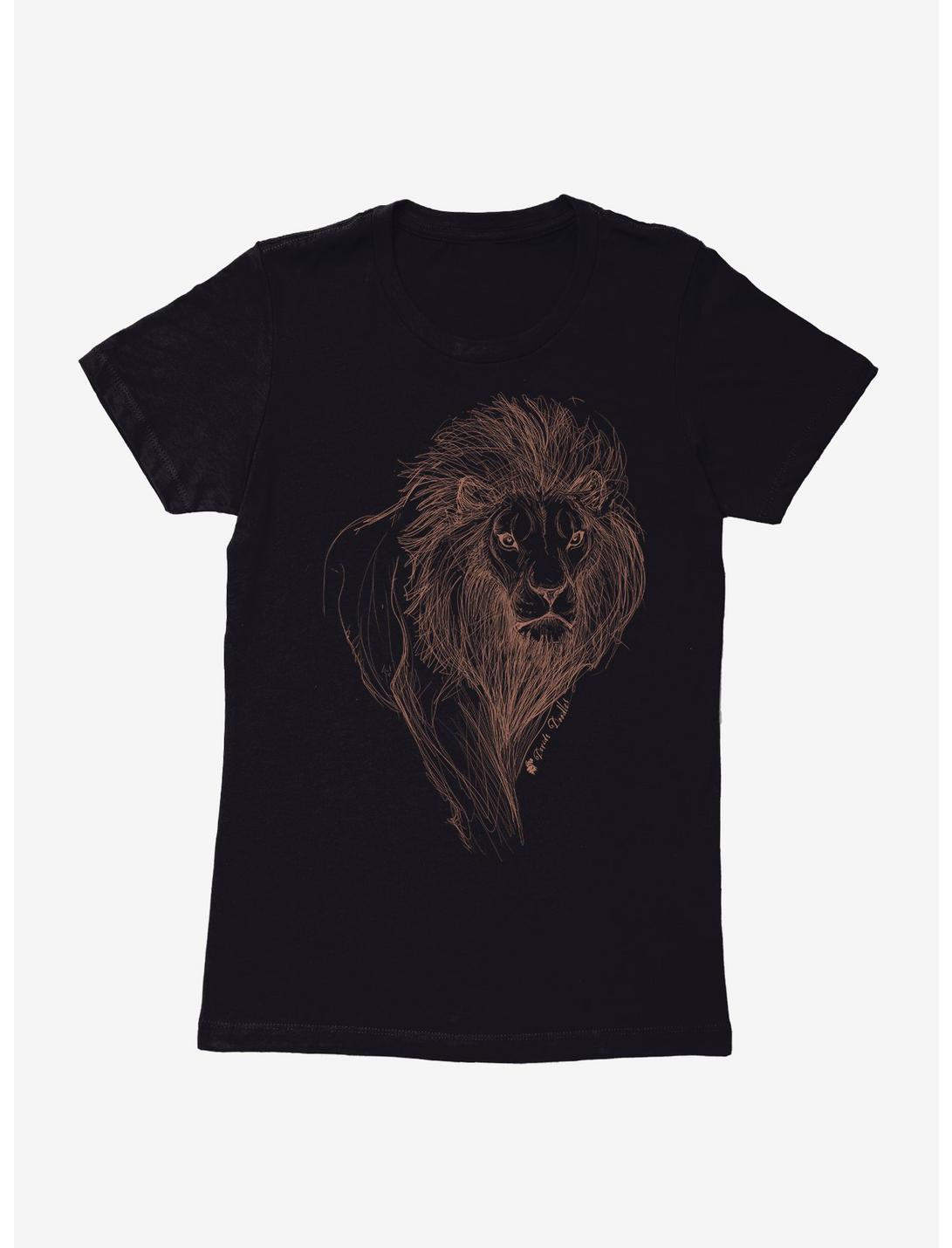 BL Creators: David's Doodles Lion Line Art Womens T-Shirt, , hi-res