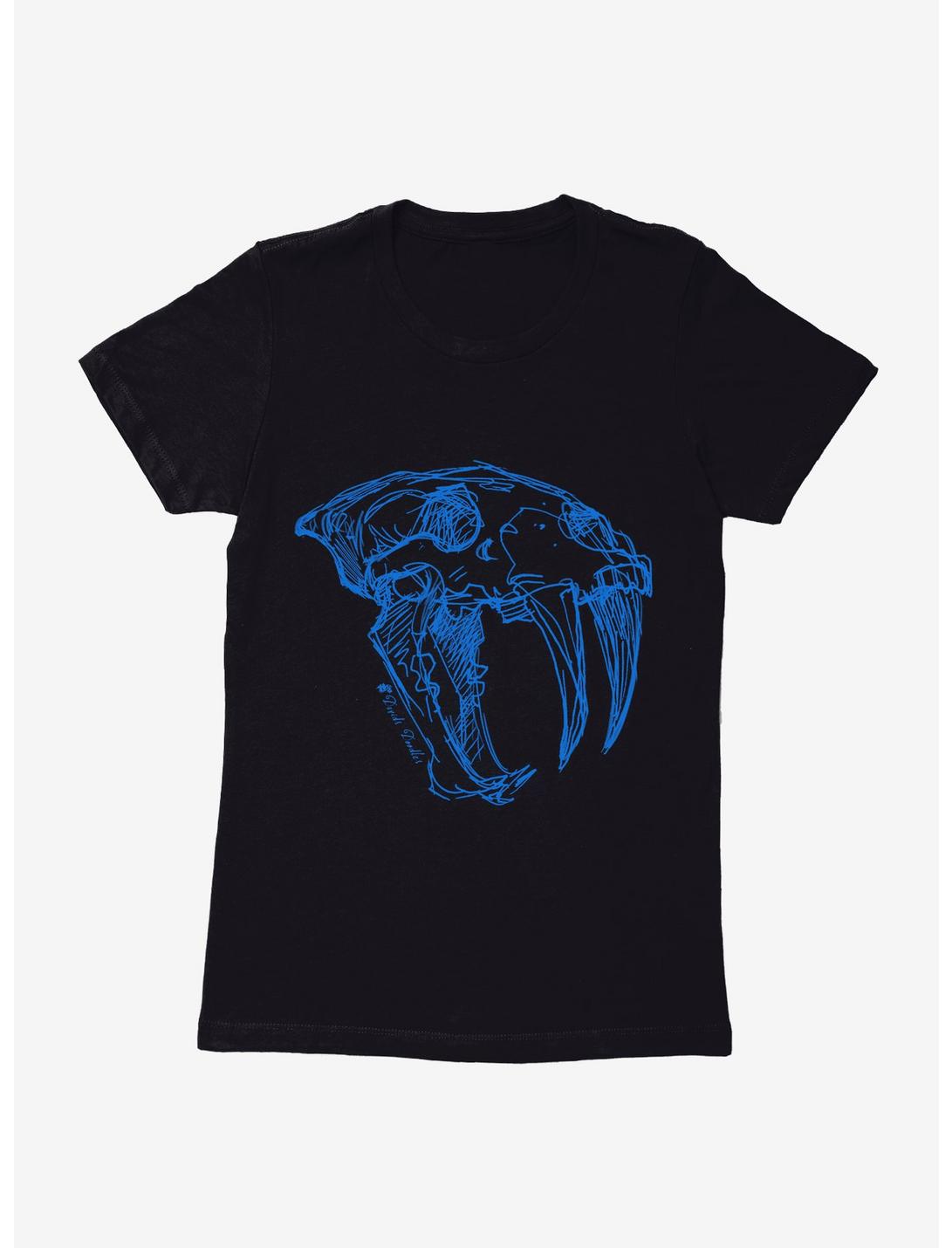 BL Creators: David's Doodles Sabertooth Skull Womens T-Shirt, , hi-res