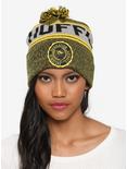 Harry Potter Hufflepuff Pom Cuff Beanie - BoxLunch Exclusive, , hi-res