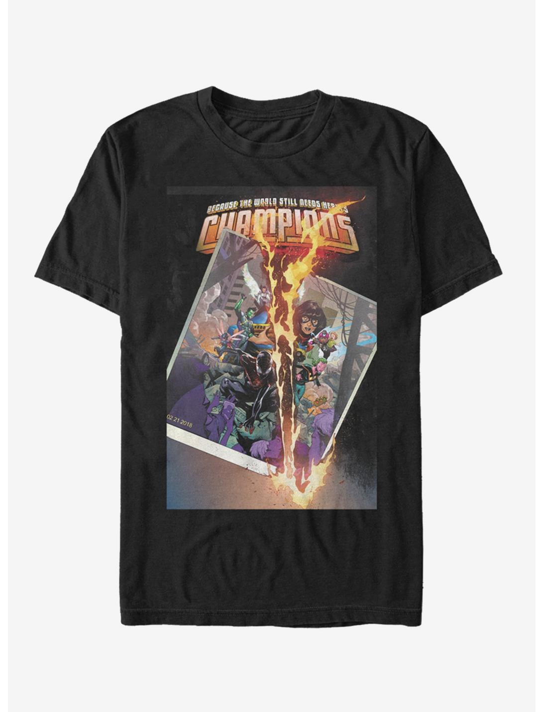Marvel Champions Fire T-Shirt, BLACK, hi-res