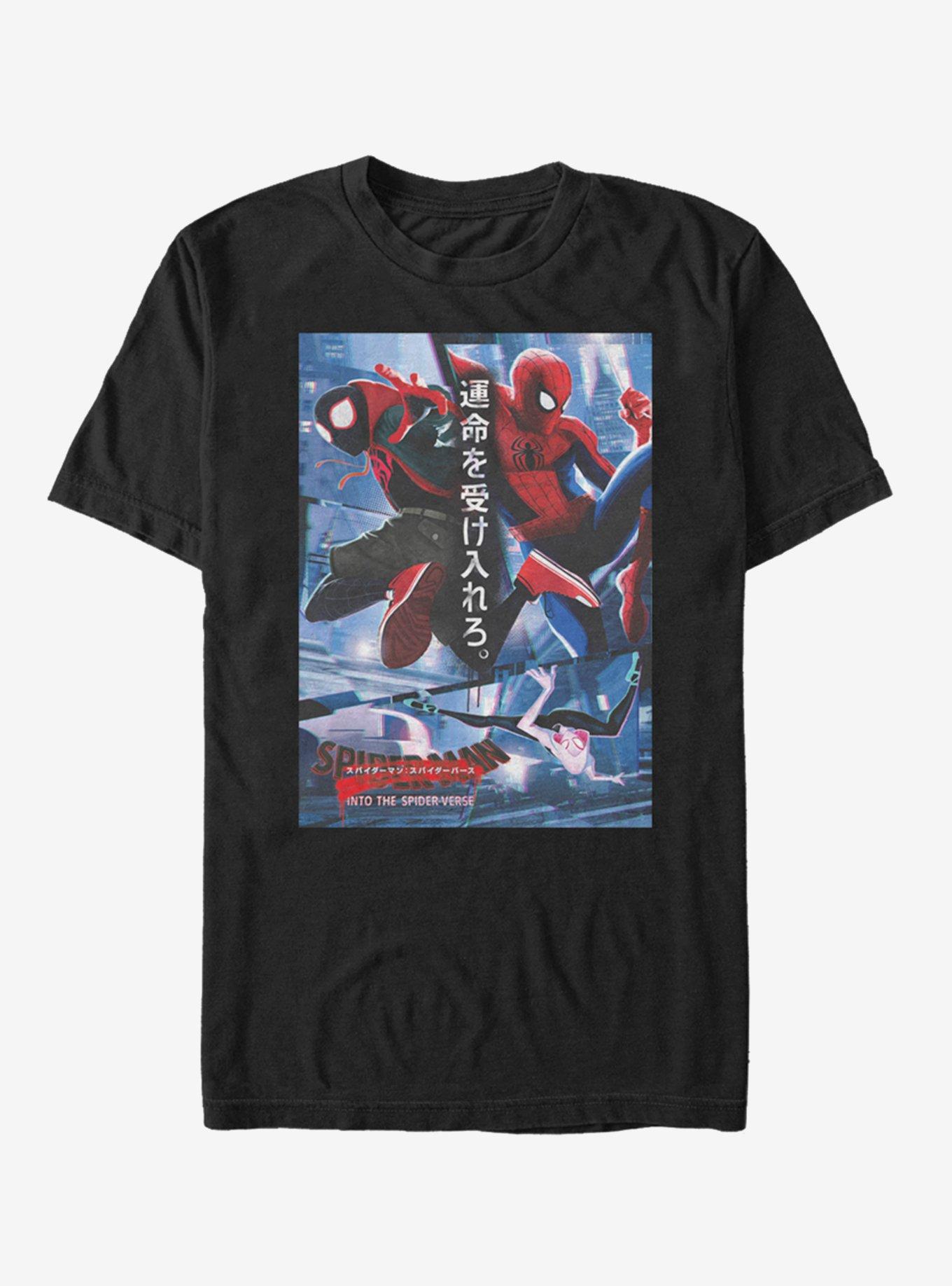 Marvel Spider-Man Japanese Text T-Shirt, , hi-res