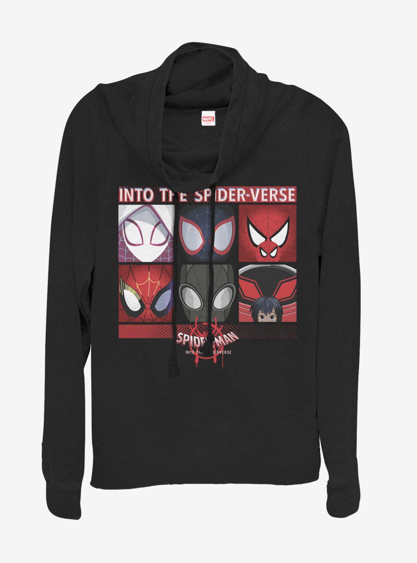 Marvel Spider-Man Six Up Cowlneck Long-Sleeve Womens Top , , hi-res