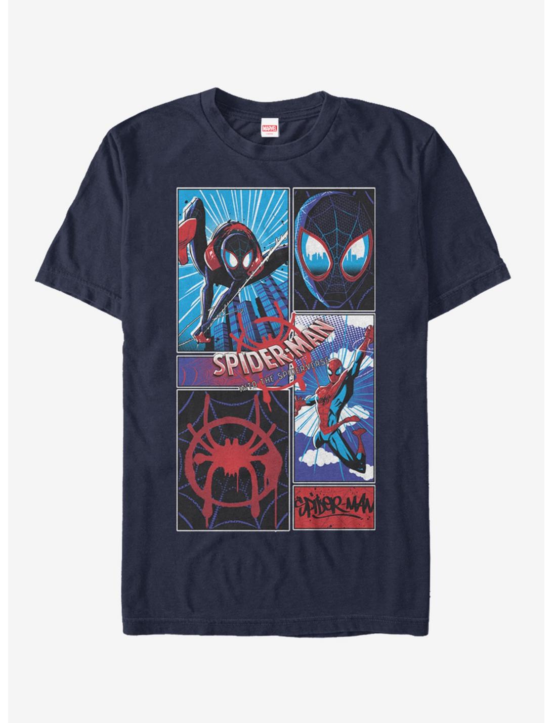 Marvel Spider-Man Comic Spiders T-Shirt, NAVY, hi-res