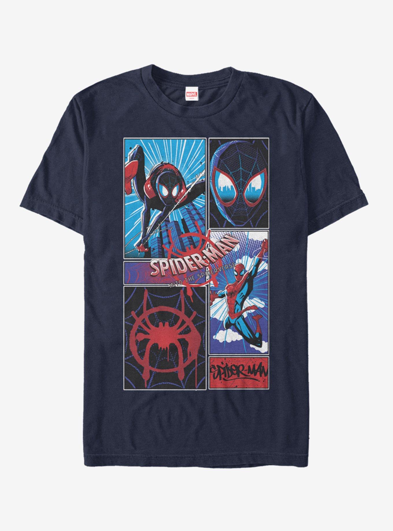Marvel Spider-Man Comic Spiders T-Shirt, NAVY, hi-res