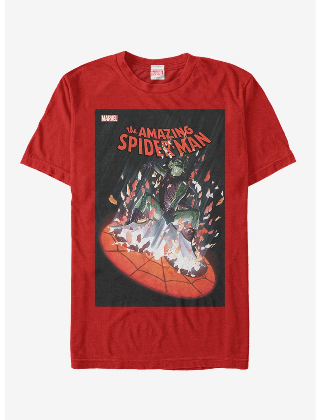 Marvel Spider-Man Goblin Shatter  T-Shirt, RED, hi-res