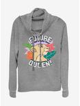Disney The Lion King Future Queen Cowlneck Long-Sleeve Womens Top , GRAY HTR, hi-res