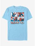 Marvel Spider-Man Japanese Text T-Shirt, LT BLUE, hi-res