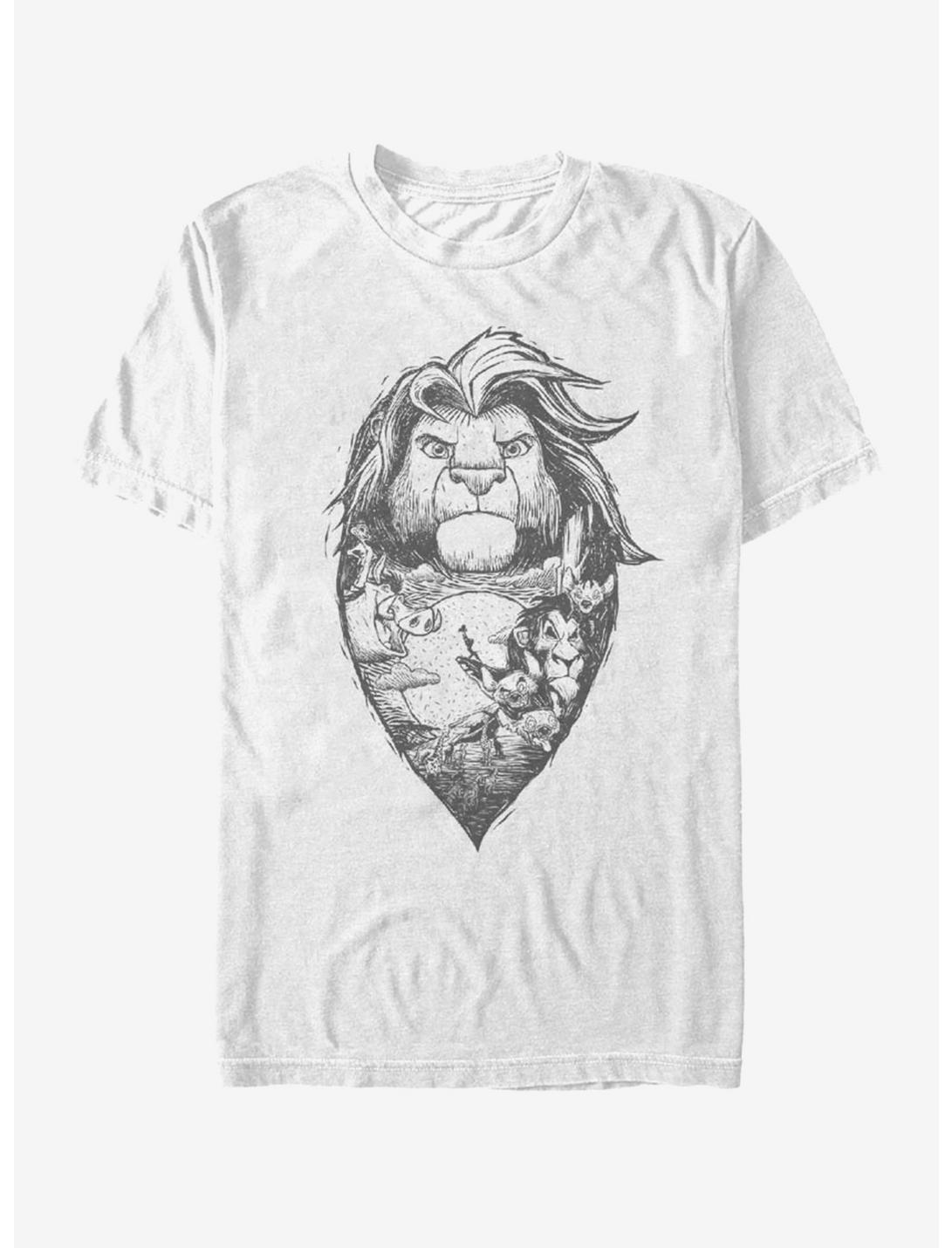 Disney The Lion King Simba Collage T-Shirt, WHITE, hi-res