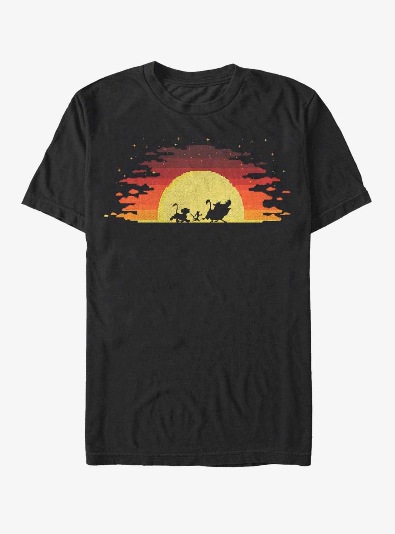 Disney The Lion King Pixel Simba Sunset T-Shirt, , hi-res