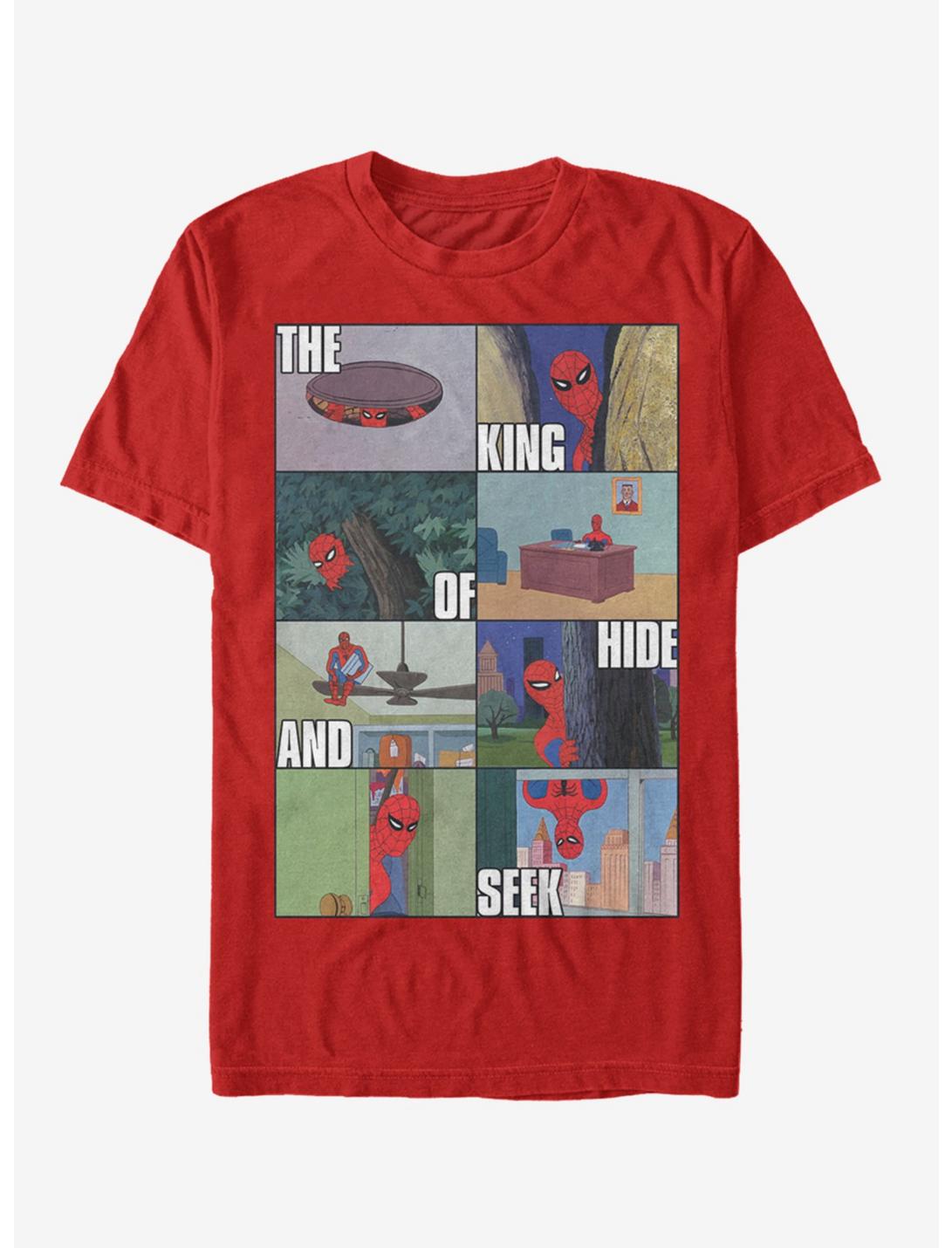 Marvel Spider-Man King of Hide and Seek T-Shirt, RED, hi-res