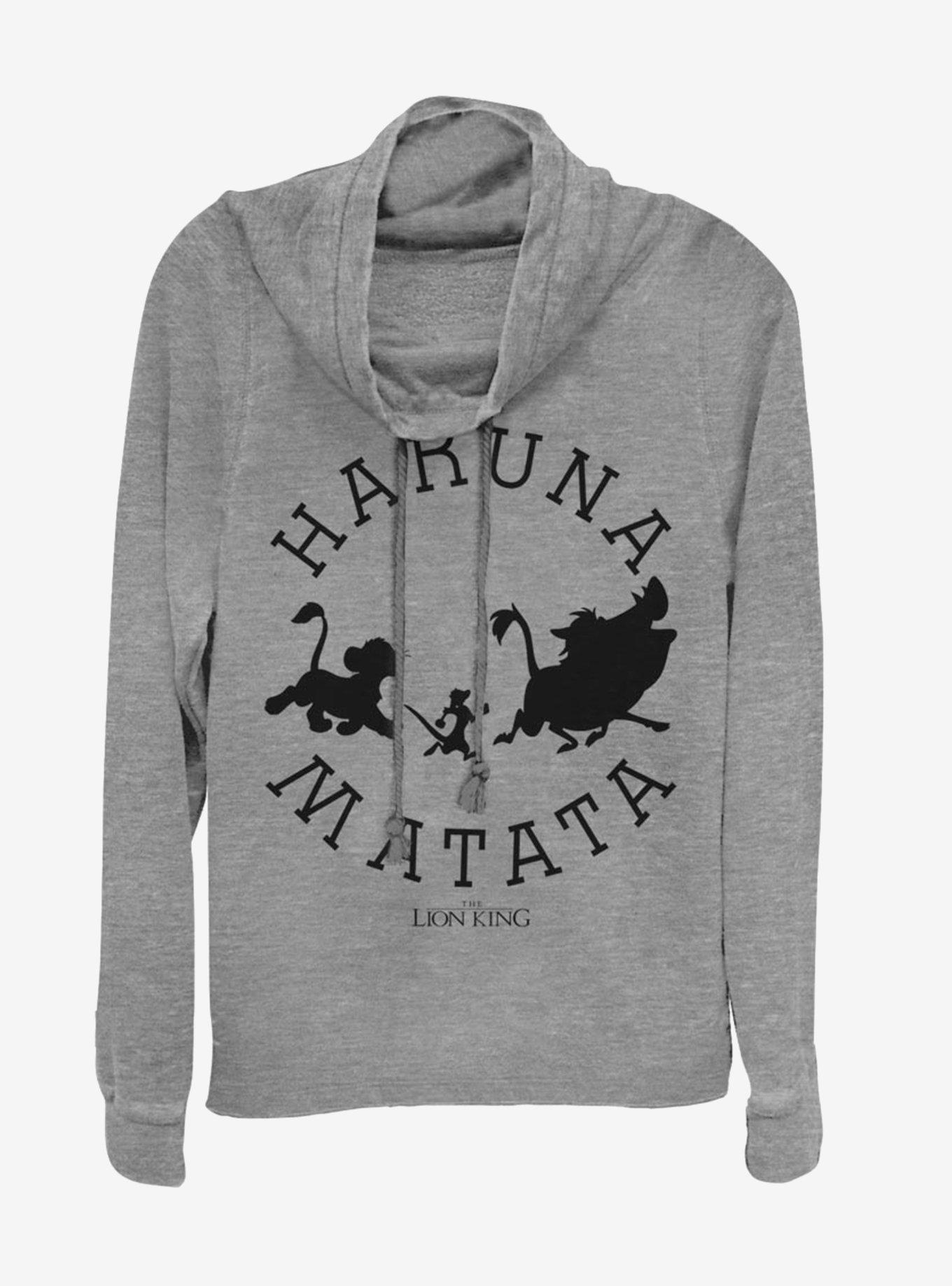 Disney The Lion King Hakuna Round Cowlneck Long-Sleeve Womens Top , , hi-res