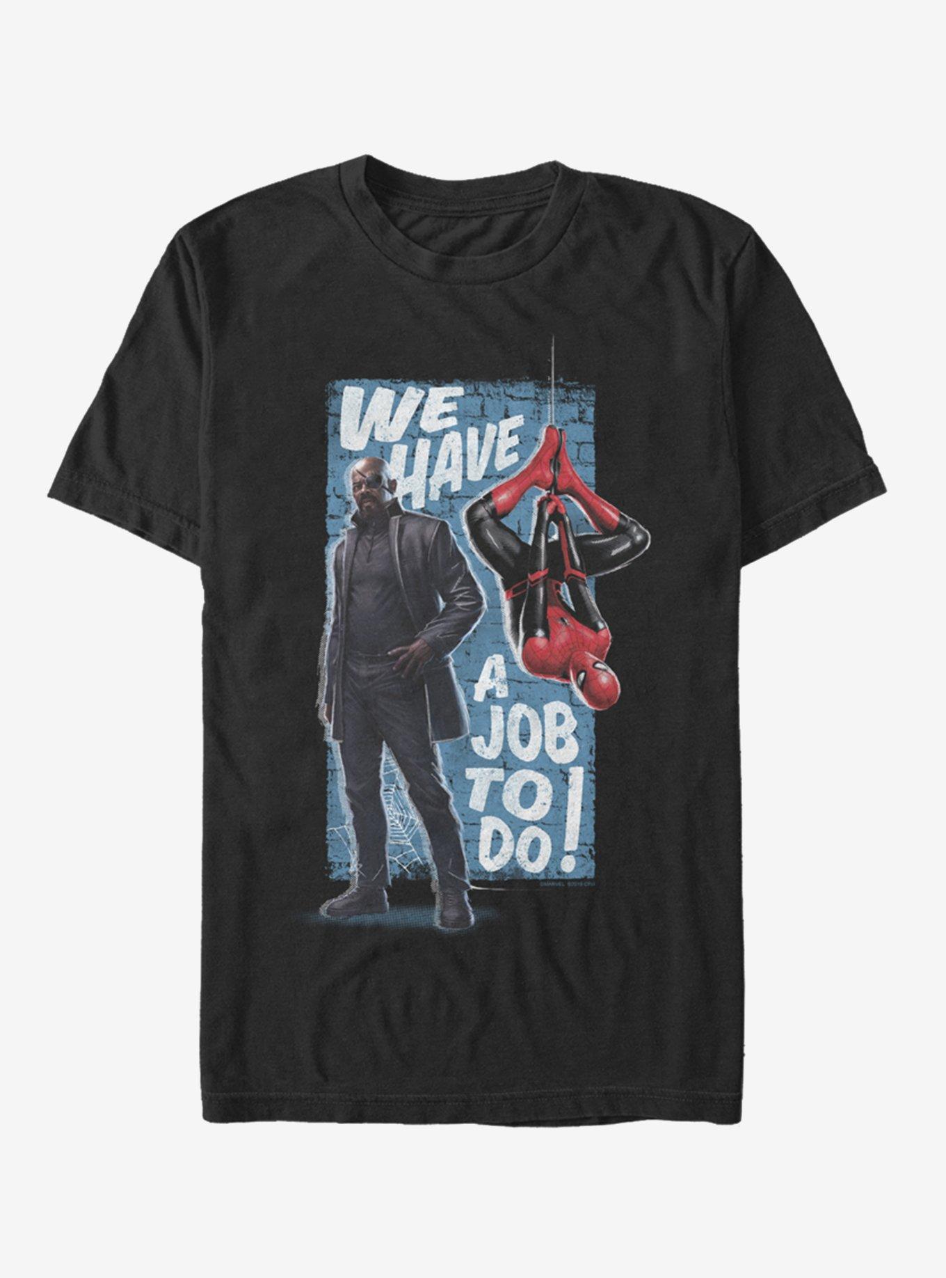 Marvel Spider-Man: Far From Home Nick Fury Job To Do T-Shirt, , hi-res