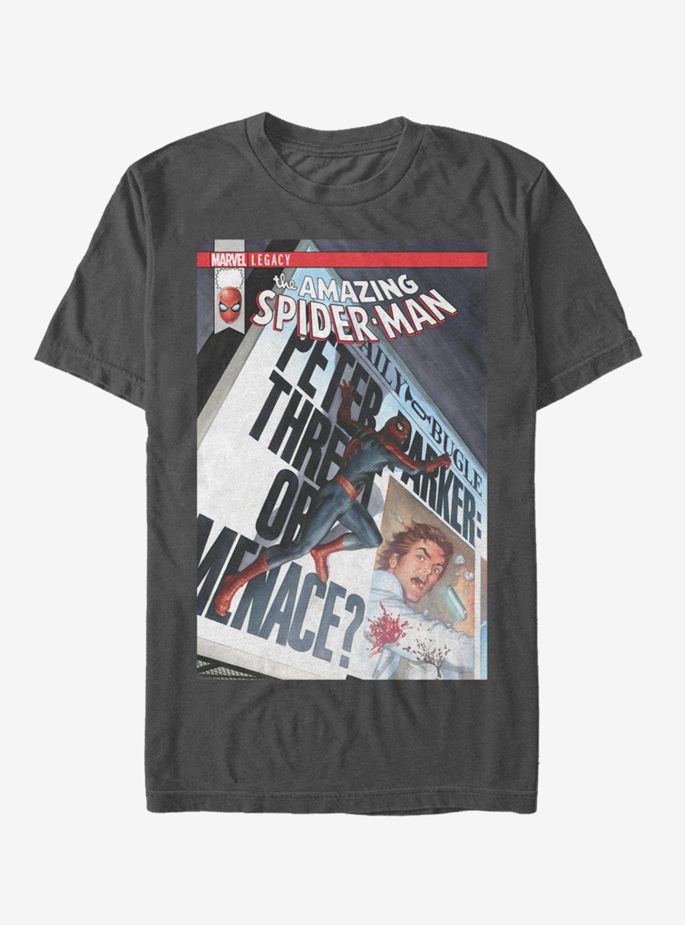 Marvel Spider-Man Bugle T-Shirt, CHARCOAL, hi-res