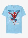 Marvel Spider-Man Spidey Doodle Thoughts T-Shirt, LT BLUE, hi-res