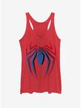 Marvel Spider-Man Layered Logo Womens Tank Top, RED HTR, hi-res