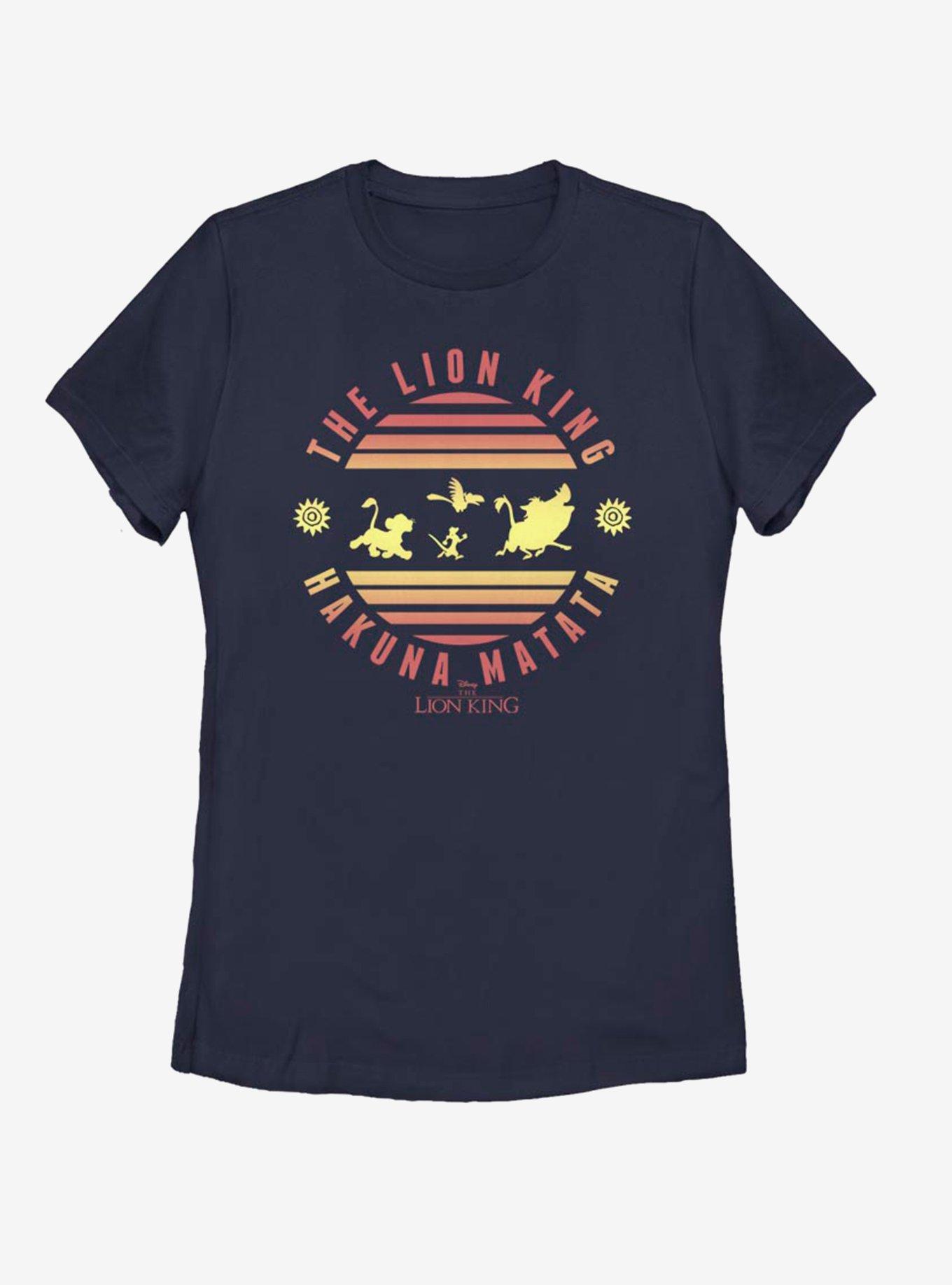 Disney The Lion King Hakuna Matata Walk Navy Womens T-Shirt, NAVY, hi-res