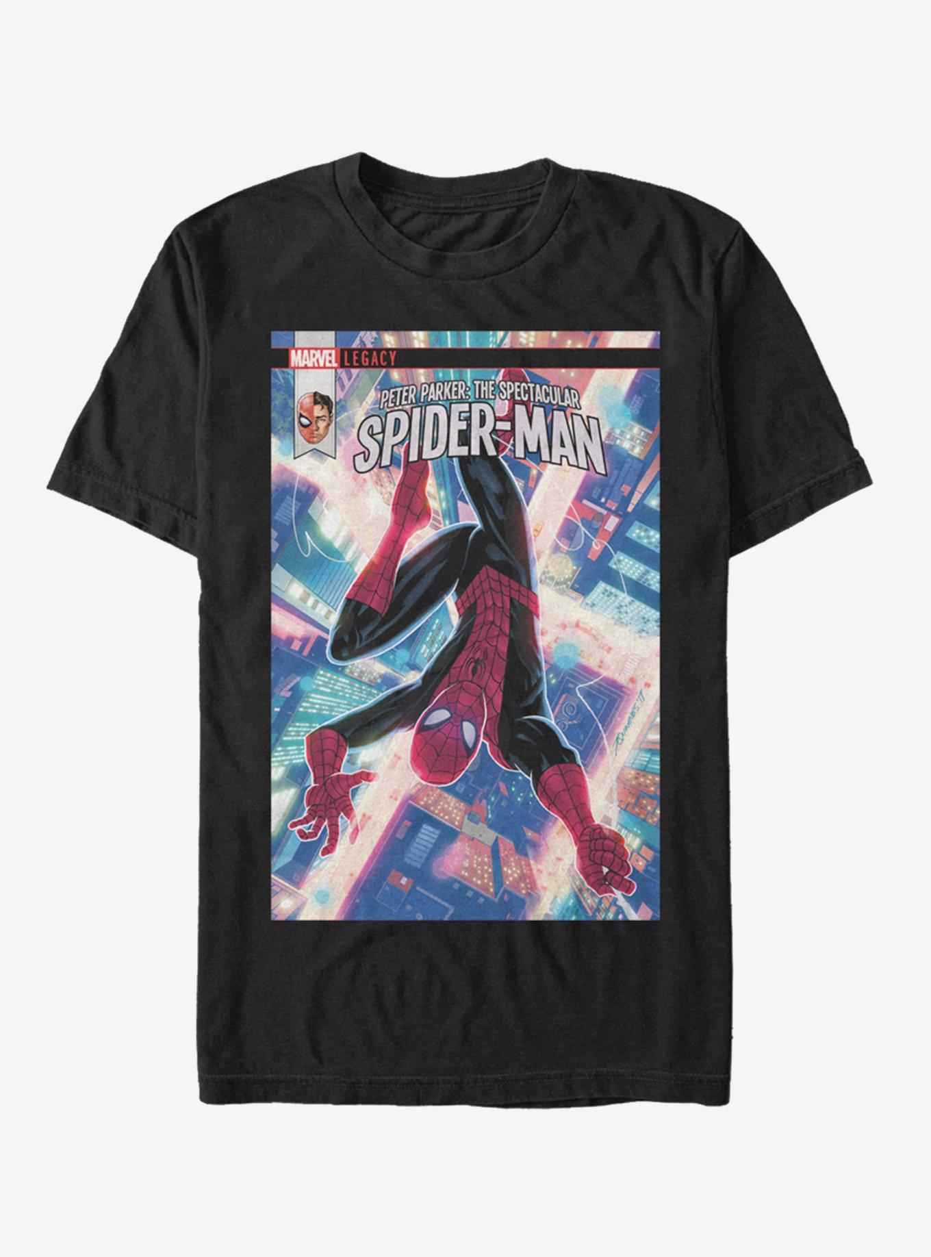 【INCHANT ME】Peter Layered T-Shirt Marvel Spider-Man Peter Parker T-Shirt - BLACK | BoxLunch