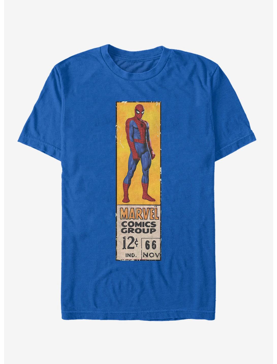 Marvel Spider-Man Vintage Label T-Shirt, ROYAL, hi-res