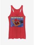 Marvel Spider-Man Life Story Womens Tank Top, RED HTR, hi-res