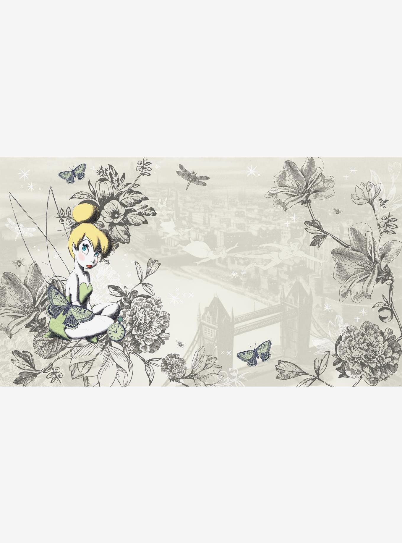 Disney Fairies Tinker Bell Vintage Chair Rail Prepasted Mural, , hi-res