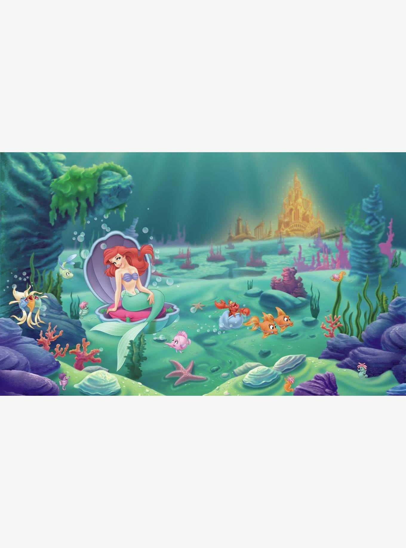 Disney Princess The Little Mermaid Chair Rail Prepasted Mural, , hi-res