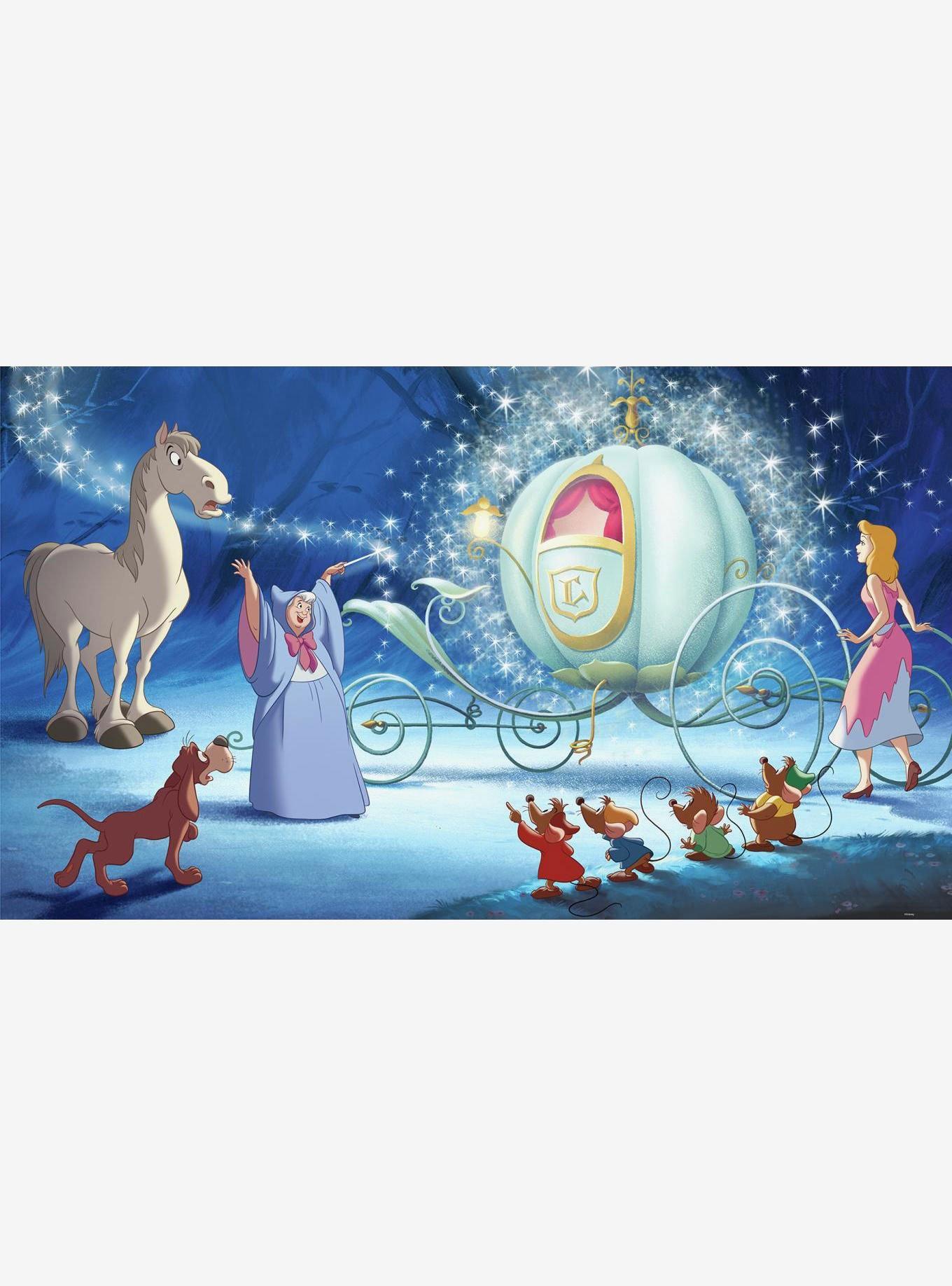 Disney Princess Cinderella Carriage Chair Rail Prepasted Mural, , hi-res