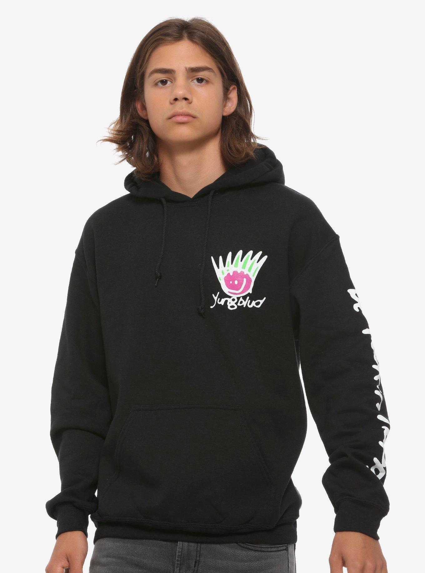 Yungblud Be Fookin Happy Hoodie, BLACK, hi-res