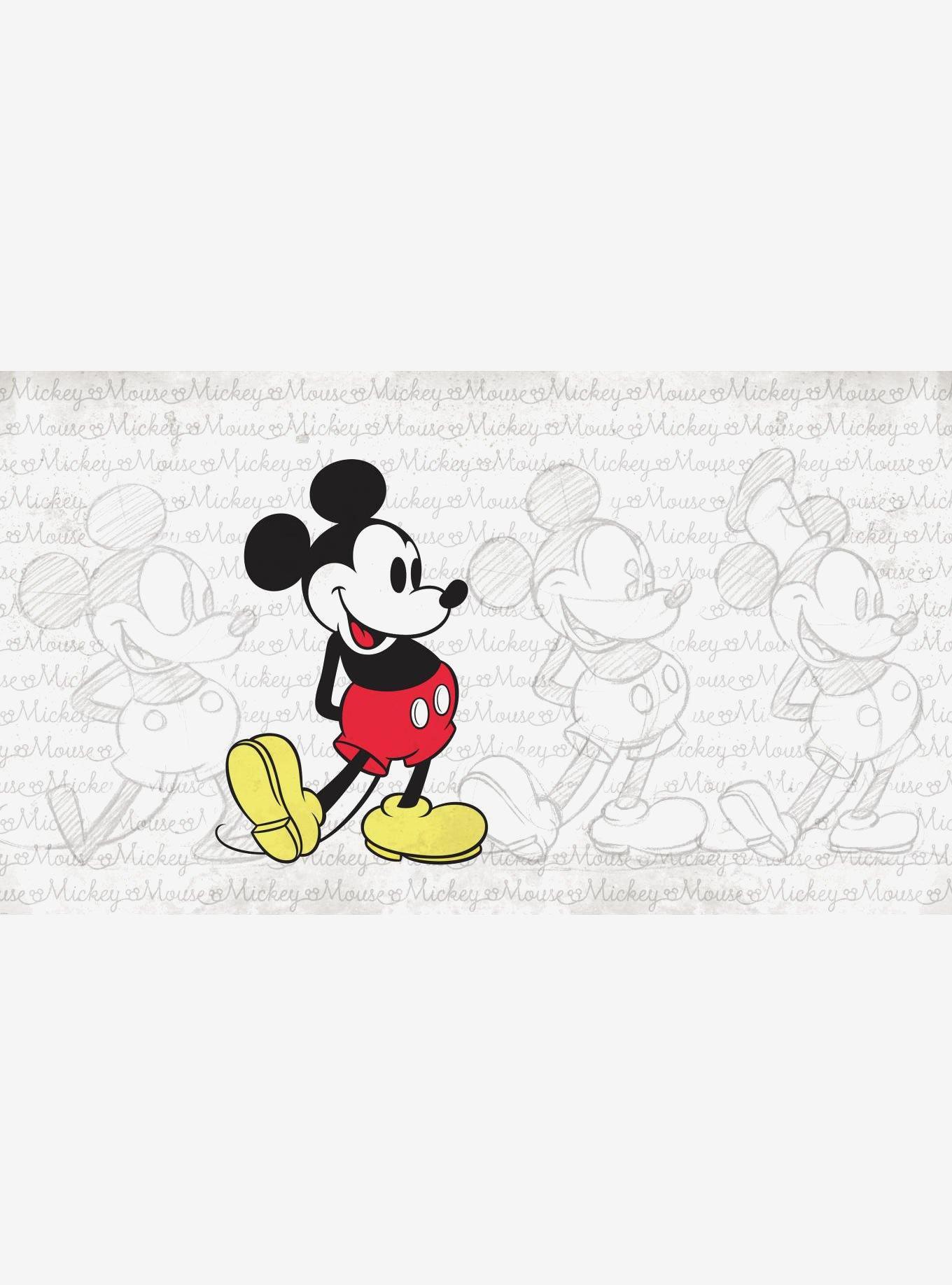 Disney Mickey Mouse: Classic Mickey Chair Rail Prepasted Mural, , hi-res
