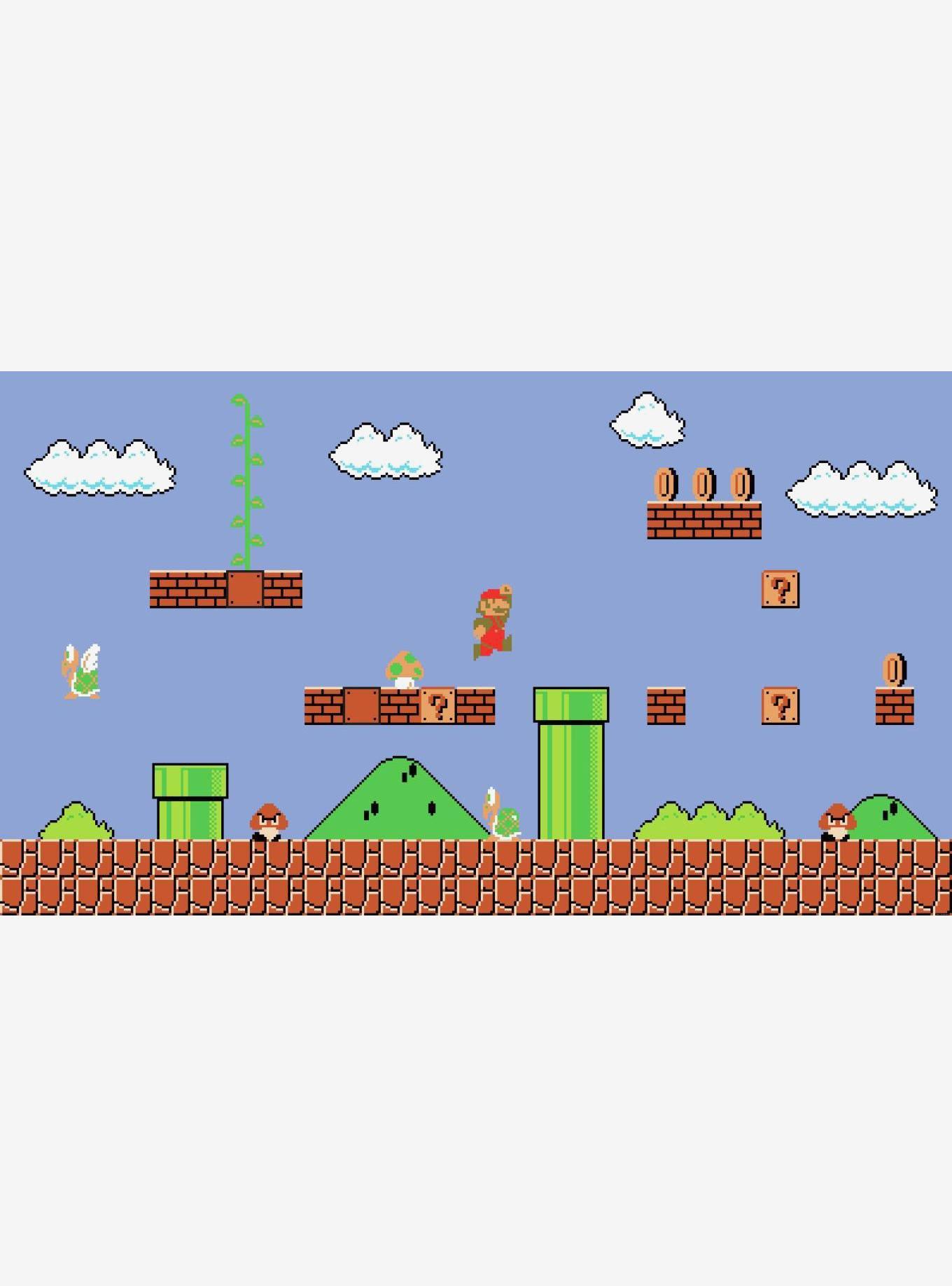 Super Mario Retro Chair Rail Prepasted Mural, , hi-res