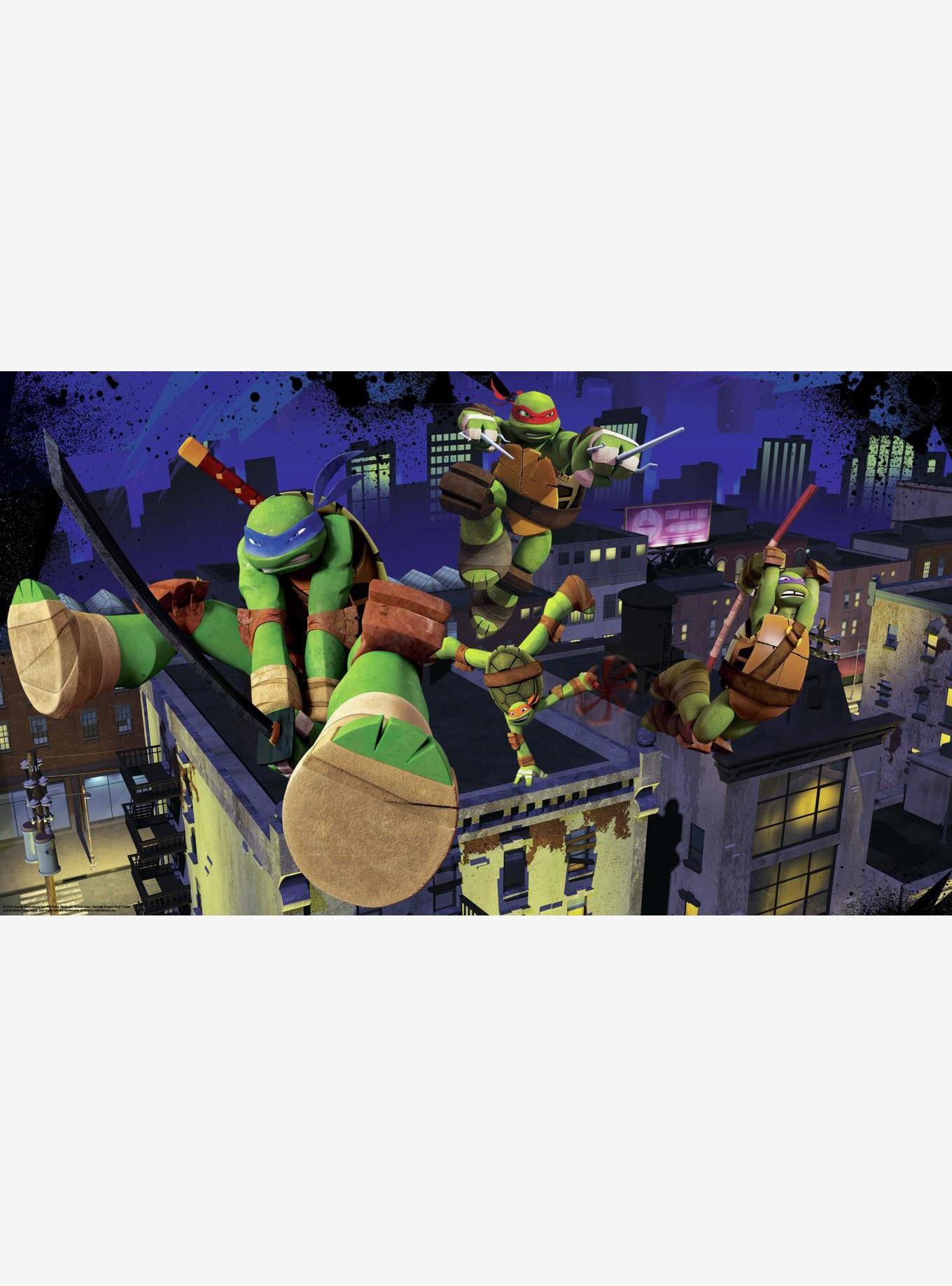 Teenage Mutant Ninja Turtles Cityscape Chair Rail Prepasted Mural, , hi-res