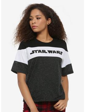 Her Universe Star Wars: The Rise Of Skywalker Logo Color-Block Girls Crop T-Shirt, , hi-res