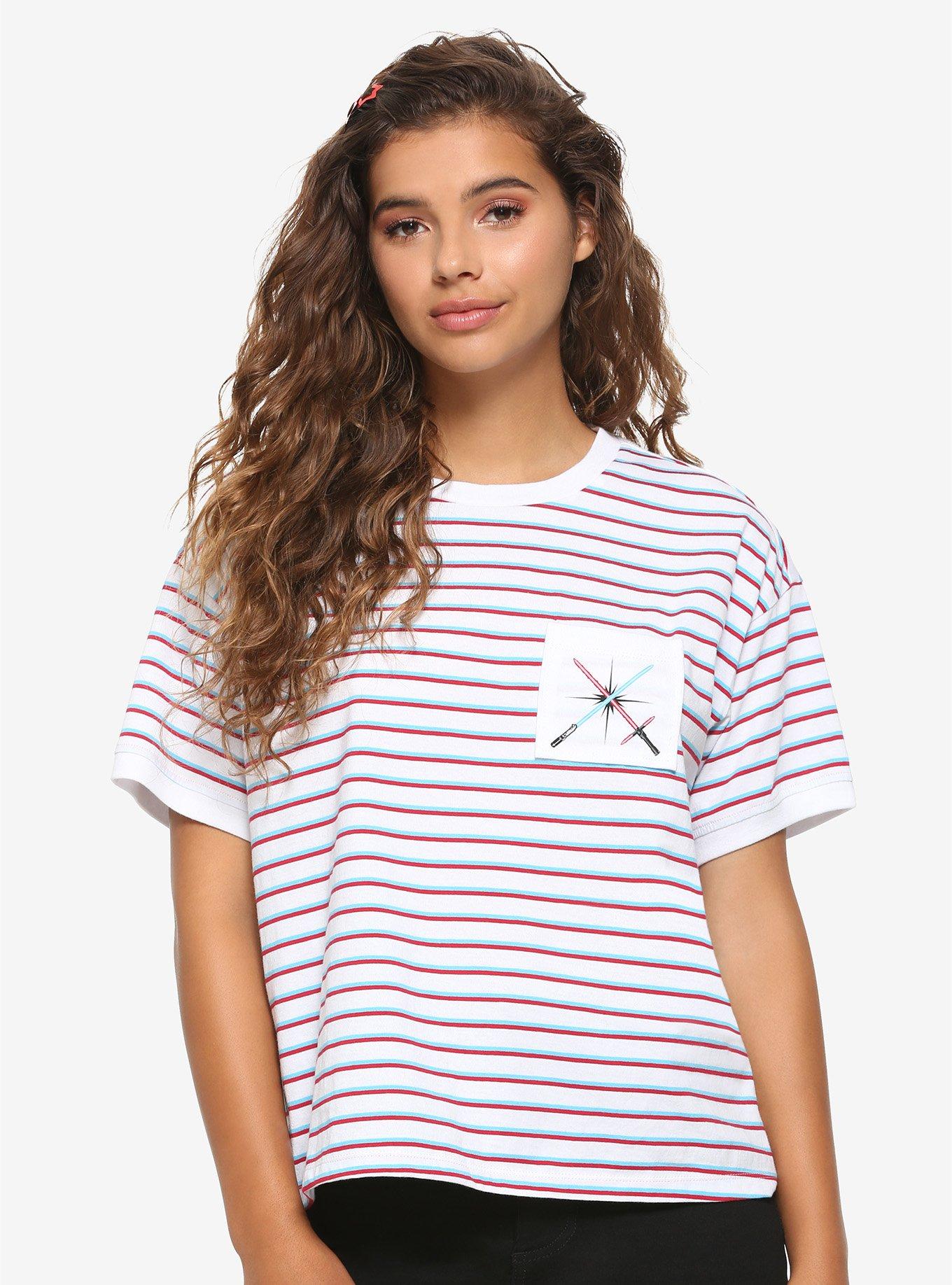 Her Universe Star Wars: The Rise Of Skywalker Lightsaber Pocket Girls T-Shirt, MULTI, hi-res