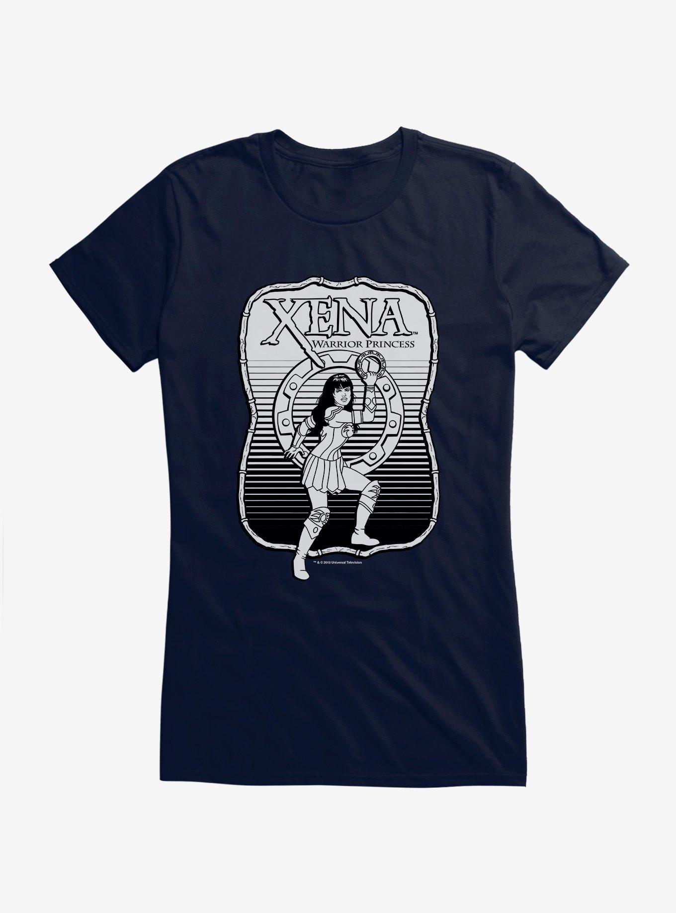 Xena Warrior Princess Sketch Girls T-Shirt, NAVY, hi-res
