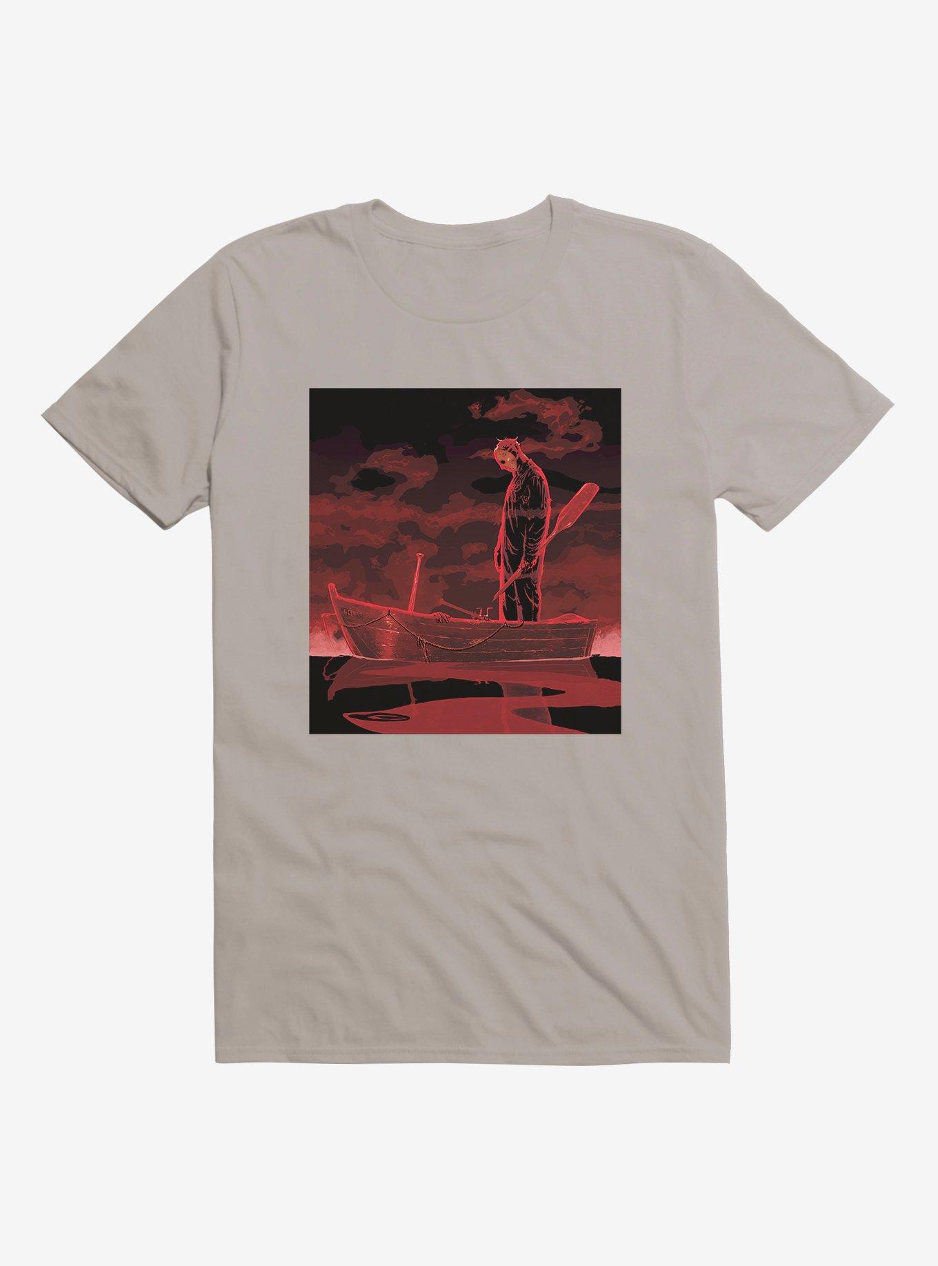 Friday The 13th Jason Boat T-Shirt, LIGHT GREY, hi-res