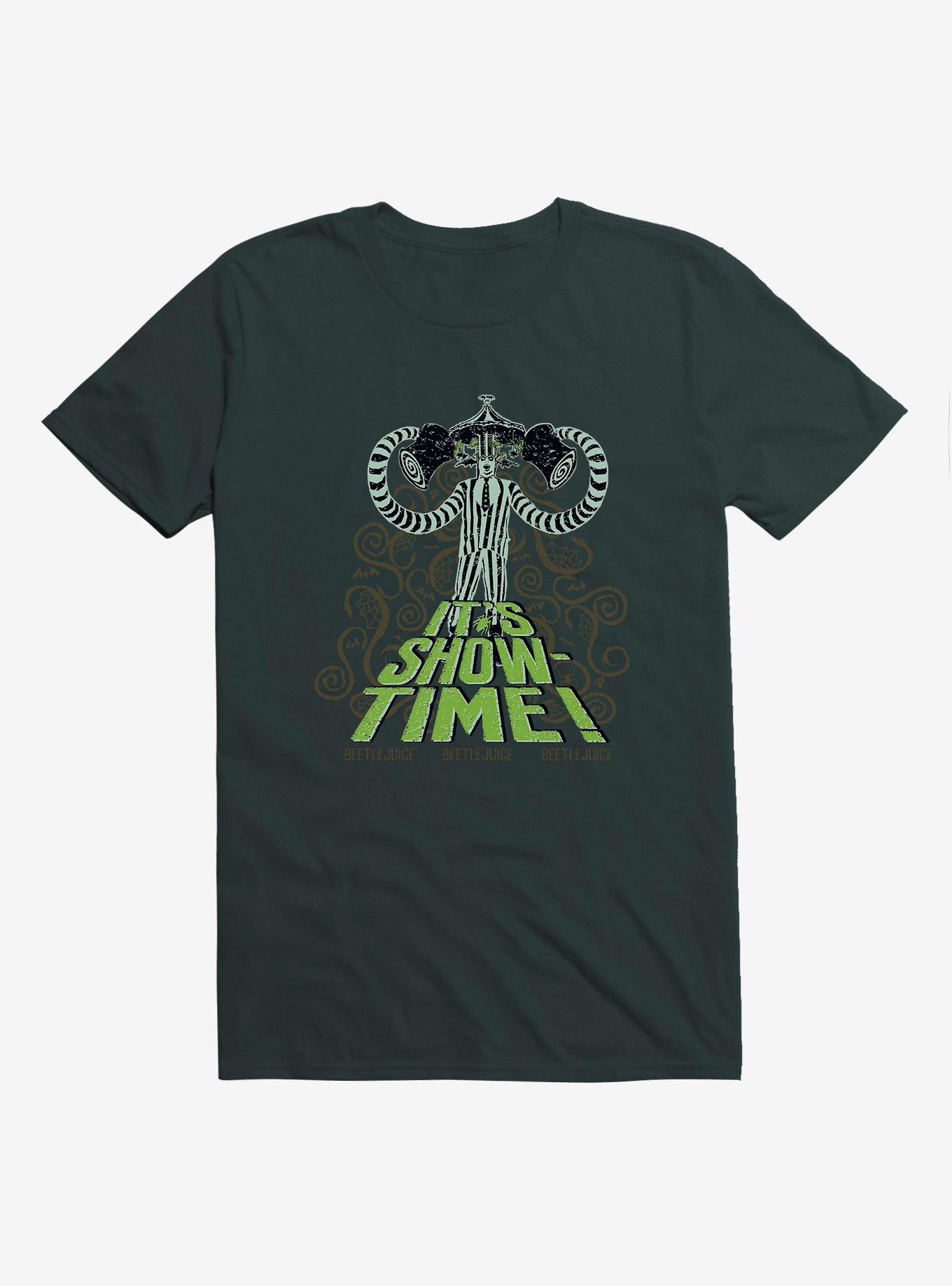 Beetlejuice It's Showtime T-Shirt, FOREST GREEN, hi-res