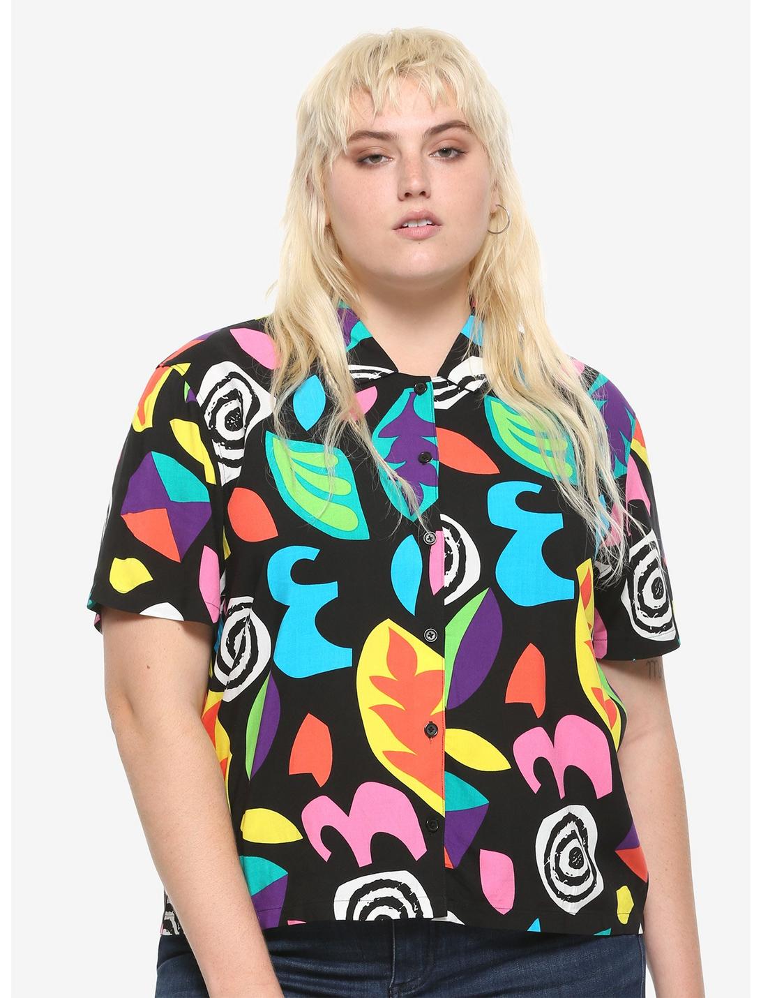 Stranger Things Eleven Girls Woven Button-Up Plus Size, MULTI, hi-res
