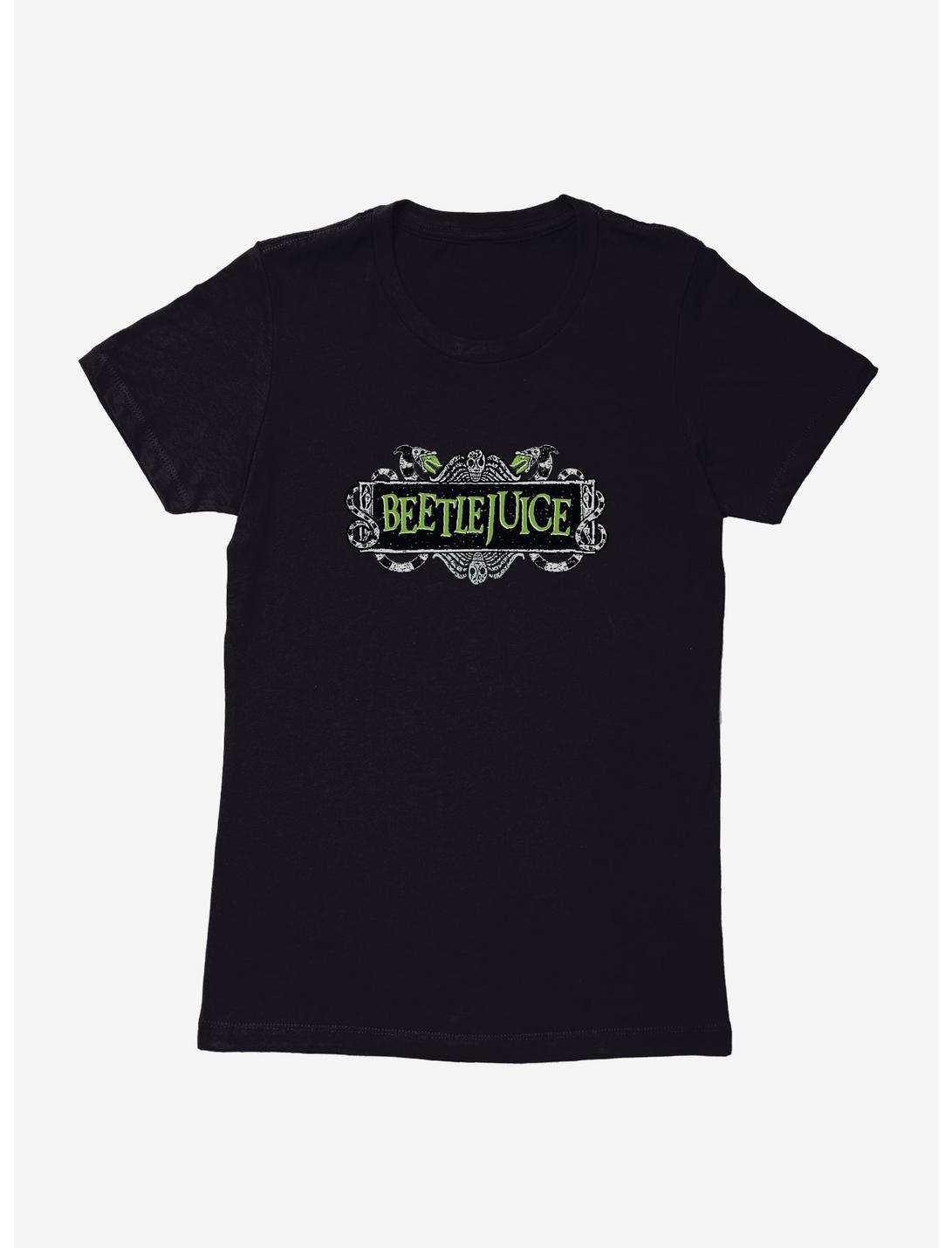 Beetlejuice Green Logo Womens T-Shirt, BLACK, hi-res