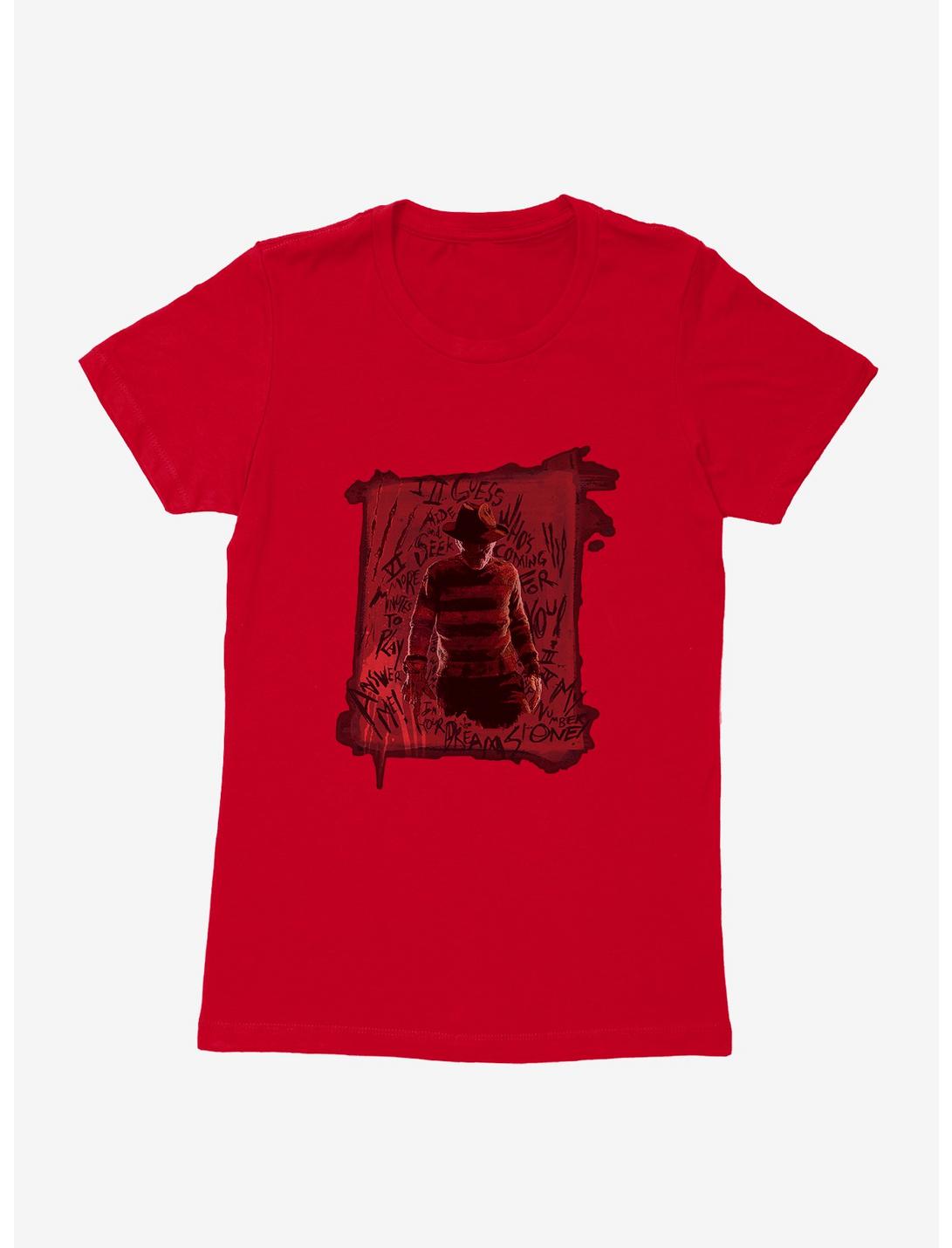 A Nightmare On Elm Street Freddy Kreuger Womens T-Shirt, RED, hi-res