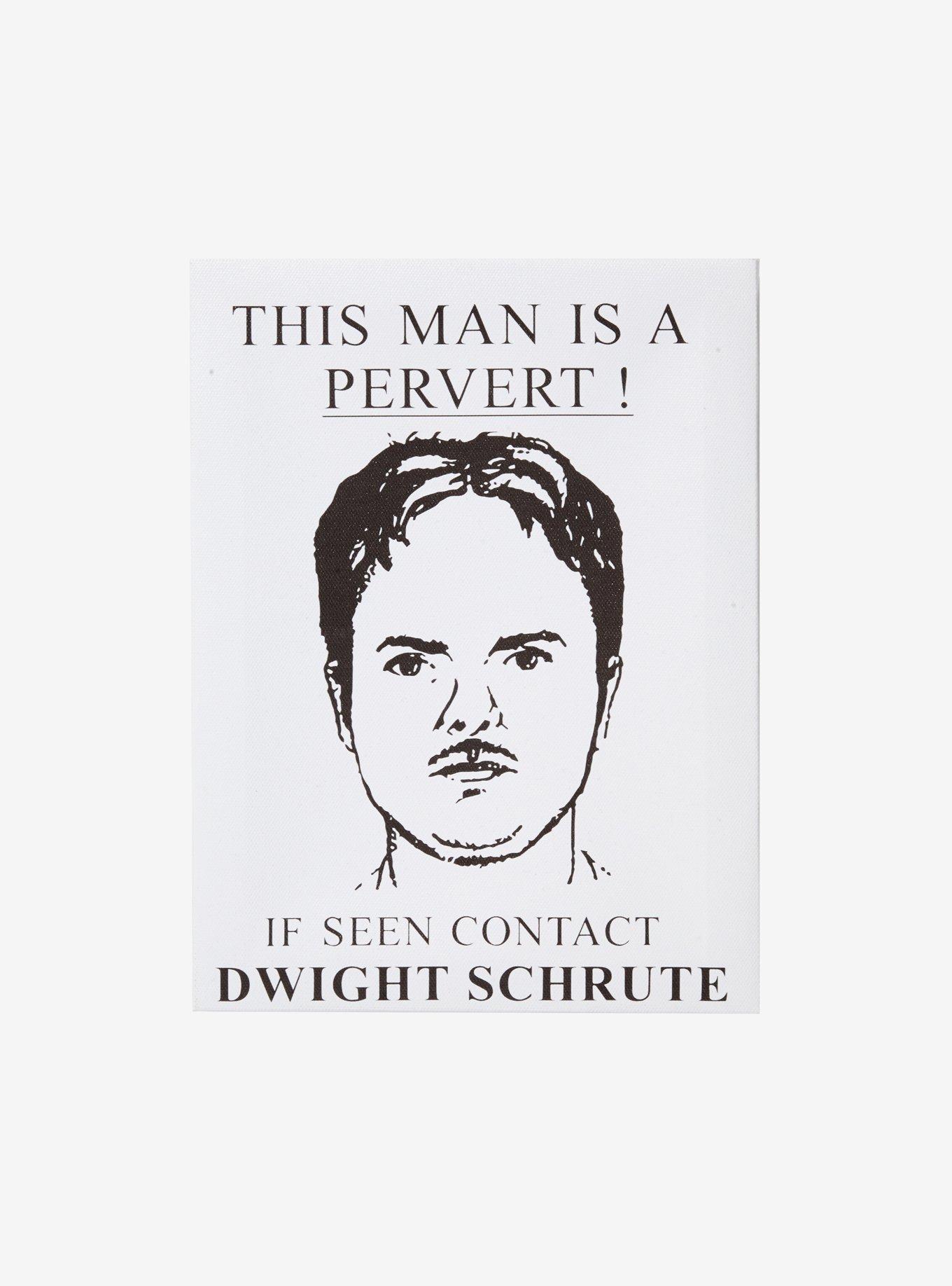 The Office Dwight Schrute Pervert Canvas Wall Art, , hi-res