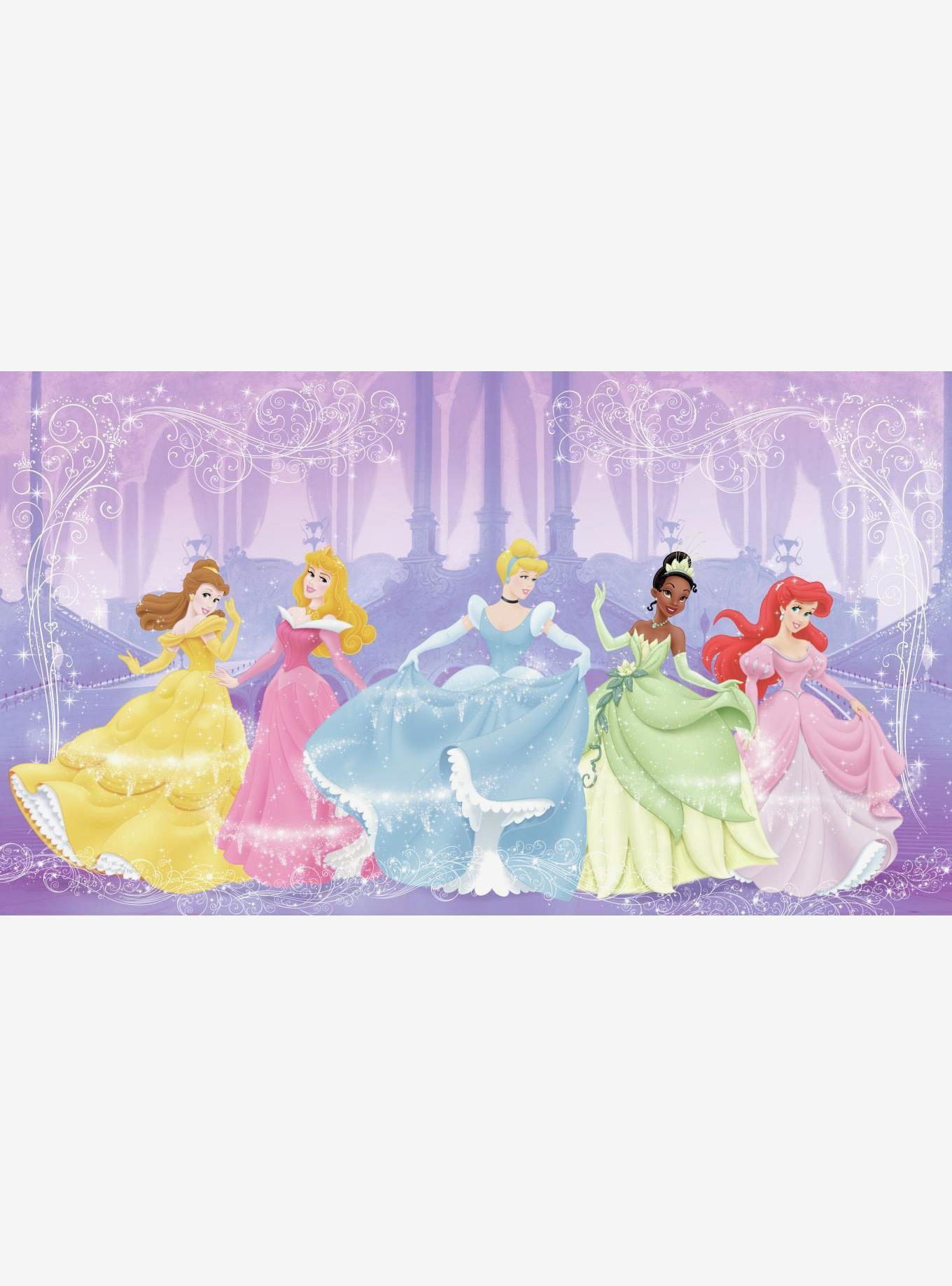 Disney Princesses Dancing Chair Rail Prepasted Mural, , hi-res