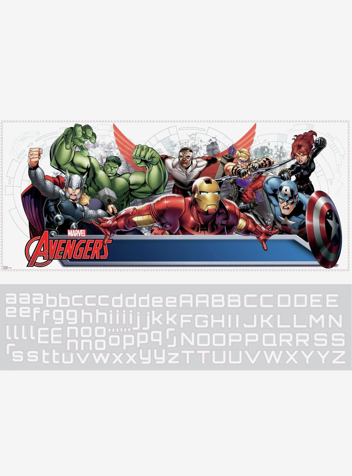 Marvel Avengers Assemble Personalization Headboard Peel And Stick Wall Decals, , hi-res