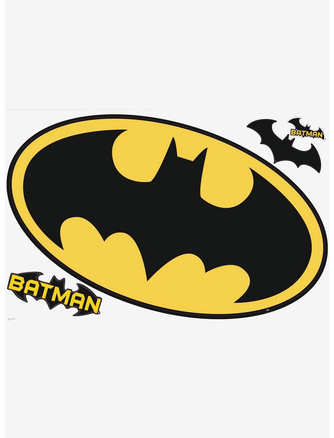 DC Comics Batman Logo Dry Erase Peel And Stick Giant Wall Decals, , hi-res